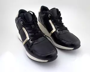 Aldo Khloe 1073735 Damenschuhe Größe 7 stilvolle modische Turnschuhe schwarz & gold 65 $ - Bild 1 von 7
