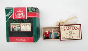 Hallmark Keepsake Santa's Studio Matchbox Memories Christmas Ornament 1991 - Picture 1 of 3