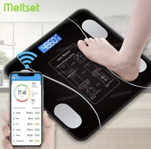 BATHROOM SCALES WEIGHING DIGITAL LCD ELECTRONIC HOME BODY GLASS SCALE WEIGHT - Picture 1 of 6