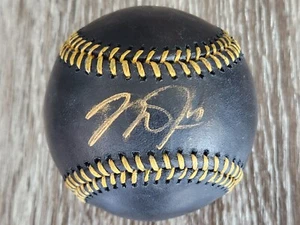 Mike Trout Los Angeles Angels Autographed Black Leather Baseball - Beckett LOA - Picture 1 of 4