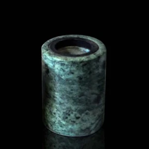 Desk Paperweight Glass In Green Marble Office H 8 Cm - Picture 1 of 1
