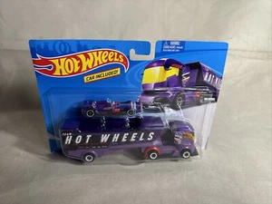 Vehículo transportador de calor Hot Wheels BDW51 Big Rig con coche escala 1:64 2019 - Imagen 1 de 2