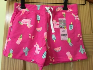 NWT Carter's Ice Cream Unicorn Pink Girls Shorts Cotton Summer 6/6X,7,8,14 - Picture 1 of 1