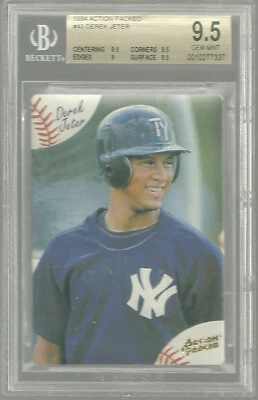 1994 Action Packed Scouting Report #43 Derek Jeter BGS 9.5 X 3   Rookie GEM 10 - Image 1 of 2