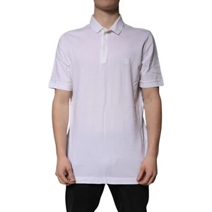 Dolce & Gabbana T-Shirt Weiß Baumwolle Krone Kragen Polo IT56/US46/XXL 310usd - Bild 1 von 6