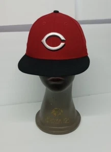 NEW Era 59fifty CINCINNATI REDS Baseball Hat RED & BLACK fit cap SIZE 7 1/4 MLB - Picture 1 of 7