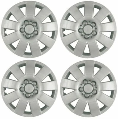 New Wheel Covers Hubcaps Fits 2003-2004 Toyota Corolla 15" Silver Set Of 4 Foto 1 de 2