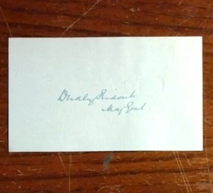 Major-General Sir Dudley Howard Ridout (1866-1941) Signed & Inscribed Note - Picture 1 of 2
