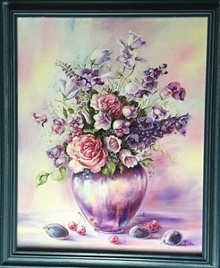 Original oil painting on canvas "Bouquet", New, signed, Home décor, Gift, framed - Picture 1 of 1
