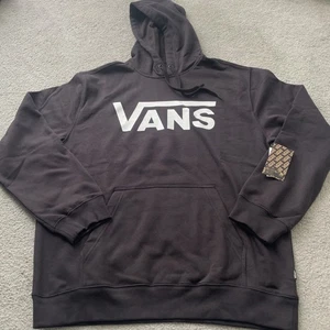 VANS Classic Fleece Full Zip Pullover Grayish Black Skate Hoodie Size XL NWT - Picture 1 of 9