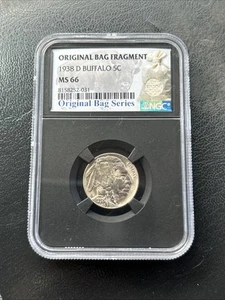 1938 D Buffalo Nickel NGC MS66 Original Bag Fragment Black Core - Picture 1 of 3