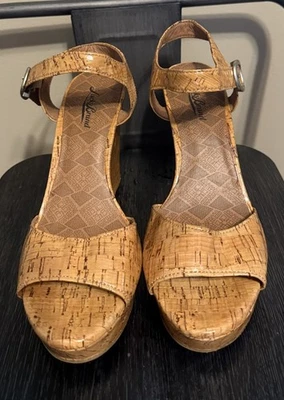 Sandalias de plataforma con cuña de corcho tostado Lucky Brand talla 9M Foto 1 de 4
