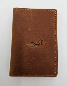 Cartera de whisky de cuero de sílex escena de agua salada - Imagen 1 de 3