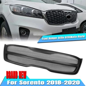 Car Front Bumper Grille Mesh Fit For Kia Sorento 2018-20 Fiberglass Matte Black - Imagen 1 de 12