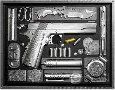 MISSION X Pistol 2 Oz Moneta Argento 5$ Samoa 2025 Foto 1 de 4