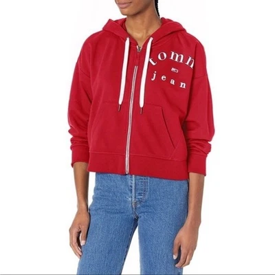 NWT Tommy Hilfiger Women’s Classic Zip Hoodie Size XL Fiery Scarlet - Image 1 of 4