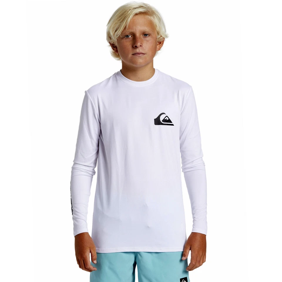 Blusa Quiksilver Kids Everyday Surf manga longa UPF 50 natação surf erupção cutânea - Imagem 1 de 1