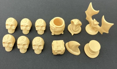 Set of 12 Spooky Game Playing Pieces - Atmosfear The Harbingers Board Game 1995 - Image 1 of 4