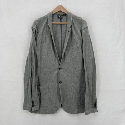 Armani Exchange Blazer Mens XL Gray Knit Unstructured 2 Button Sport Coat - Image 1 of 4