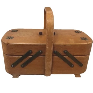 Vintage 1950’s MORCO CANTILEVER Lined, Tiered, SEWING BOX With Huge Contents - Picture 1 of 24