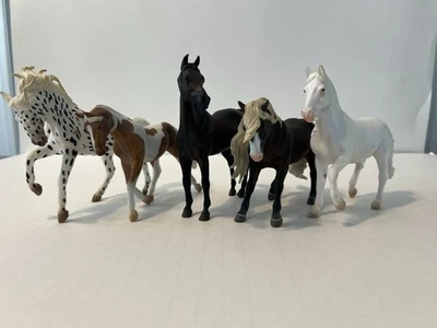 Breyer CollectA Horses Lot Of 5 Knabstrupper Pinto Morgan Black Forest Camapillo - Image 1 of 4