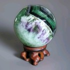 Natural Polished 2.5" Feather Fluorite Sphere Flashy - USA