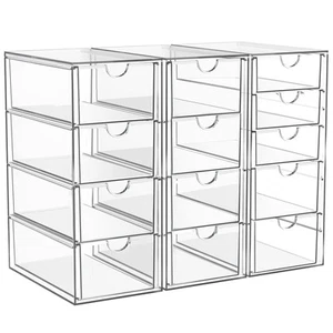 Acrylic Makeup Organizer with 13 Drawers, Bathroom Counter Organizer, Acrylic... - Picture 1 of 7
