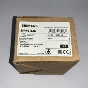 Quantità:3 Fusibili rapidi Siemens 3NA6836 160A 500V NUOVI IN SCATOLA 3NA6 836 - Foto 1 di 4