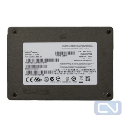 Micron Real SSD P400m MTFDDAK200MAN 200GB SATA 6Gb/s 2.5" SSD Solid State - Image 1 of 2