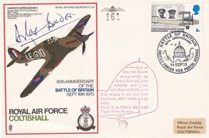 SC30d RAF ColtishalI 30th Anniv Battle of Britain.Flown Hurricane Signed Douglas - Picture 1 of 2