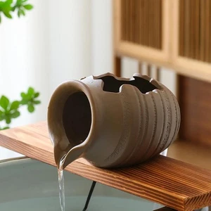 Outdoor Garden Fountain Spitter Pond Water Feature Pump DIY Ceramic Pot Decor - Picture 1 of 4