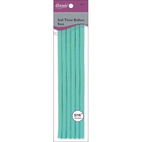 Annie Soft Twist Rollers 5/16in, 6 Count XL ,Green#1211(3pk) - Image 1 of 1