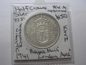Media corona 1941 14 gramos de plata 92 % Rodesia del Sur 2 1/2 chelines #41,1A - Imagen 1 de 11