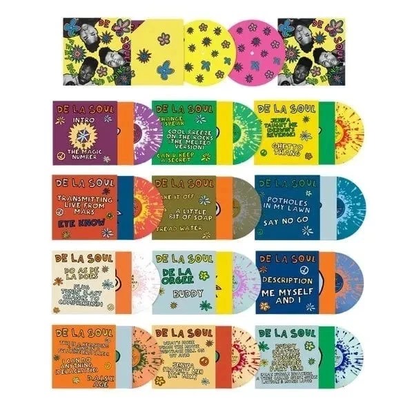 De La Soul - 3 Feet High and Rising 12 x 7" Splatter vinyl Box Set New/sealed - Image 1 of 1