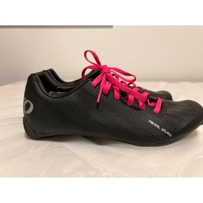 Pearl Izumi сахара женщин сахара дороги туфли черный и розовый аккуратно б/у - Изображение 1 из 4