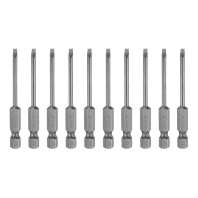10 peças SL3 brocas de chave de fenda magnética com fenda 3mm cabeça plana broca de chave de fenda 2,6" - Imagem 1 de 4