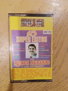 RUBEN NARANJO Y LOS GAMBLERS 15 Super Exitos USED CASSETTE TAPE  EXCELLENT COND - Picture 1 of 3