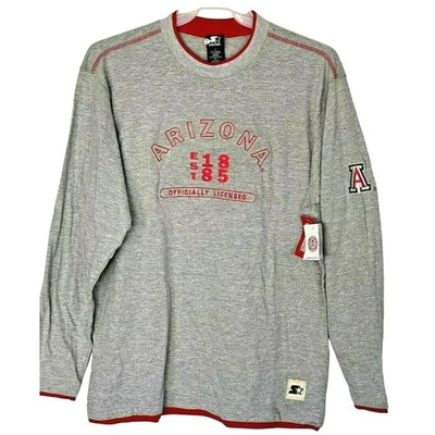 Starter Team University of Arizona Wildcats Long Sleeve Tee Embroid Mens 2XL XXL - Image 1 of 4