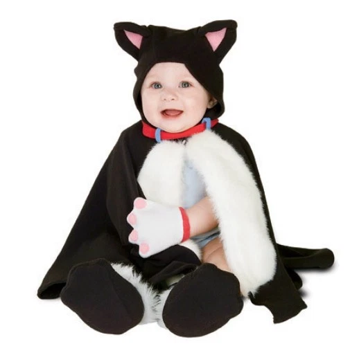 Baby Cat Costume Infant Kitten Kitty Cape Mittens Fancy Dress Kids Girls Child - Image 1 of 1