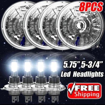 4PCS 5.75" DRL LED Headlights Hi-Lo Beam For Mercedes-Benz 380SL 450SL 560SL - Image 1 of 4