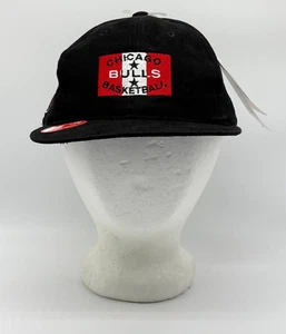 Vintage Chicago Bulls Youth Hat DEADSTOCK Snapback Black Annco NBA NWT - Picture 1 of 14