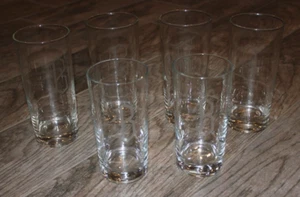 Vintage Set of 6 Engraved Etched Monogram "B" Tumblers Drinking Glasses Highball - Picture 1 of 11