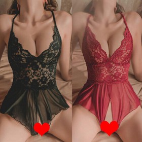 Women's Sexy-Lingerie Babydoll Sleepwear Underwear Lace Sheer Nightwear G-String