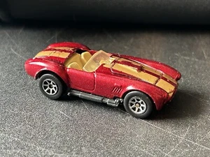 Hot Wheels Shelby Cobra Metallic Dark Red w/Gold Stripes 7sp 1/64 Scale 1982 - Picture 1 of 5