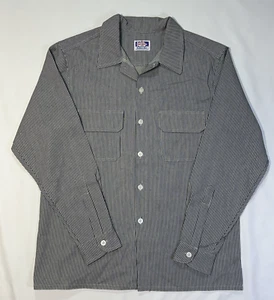 Rosa Rugosa Gwynne Long Sleeve Hickory Stripe Mens Shirt 100% Cotton - Size XL - Picture 1 of 16