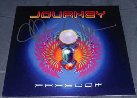 Journey Neal Schon & Jonathan Cain Signed Art Card Auto w/ Freedom CD Cover