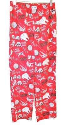 Pijama/pantalones de dormir GAP Star Wars para niños, rojo con personajes de Star Wars, talla 12 Foto 1 de 4