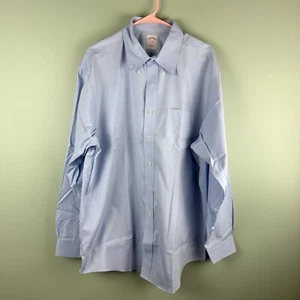 VTG Brooks Brothers Button Original Polo Down Shirt Sz 17.5 - 36 Blue Supima - Picture 1 of 10