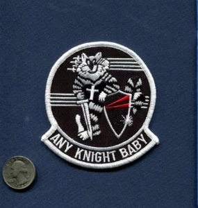 VF-154 BLACK KNIGHTS Any Knight Baby US NAVY F-14 TOMCAT Squadron Patch - Picture 1 of 1