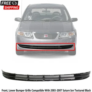 Front, Lower Bumper Grille Compatible With 2003-2007 Saturn Ion Textured Black - Picture 1 of 4